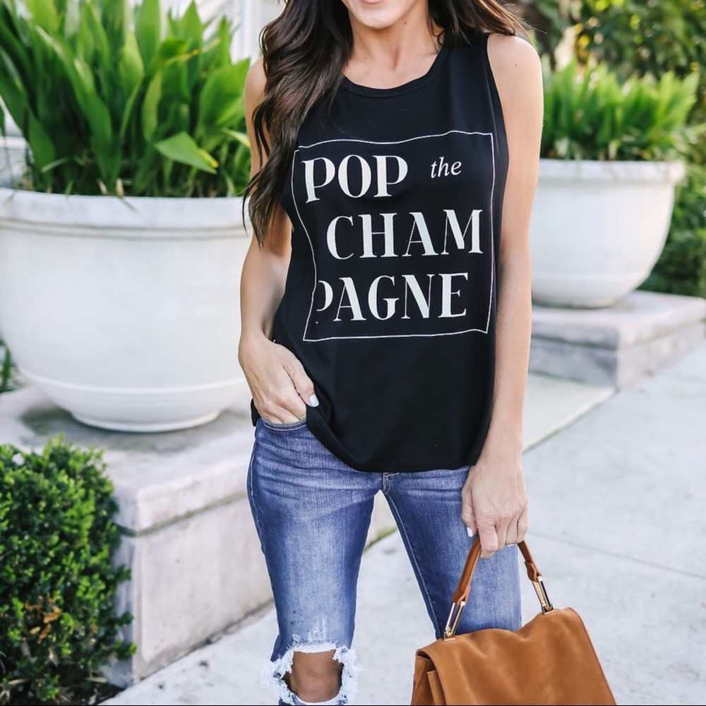 1 LEFT-SALE‼️ Pop the Champagne Tank - Picture 2 of 7